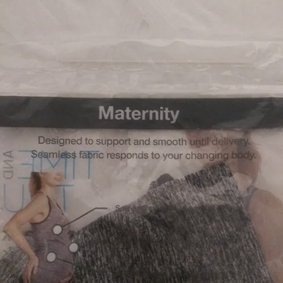 Time and Tru women's size L (12-14)  gray maternity raceback tank - Picture 3 of 4